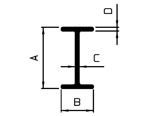 Standard I Beam or Industry - Commercial Profiles and Shapes